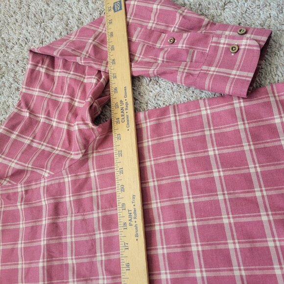 UNTUCKit Shirt Mens Large Red Button Up Long Sleeve Plaid Preppy Check - Picture 3 of 7